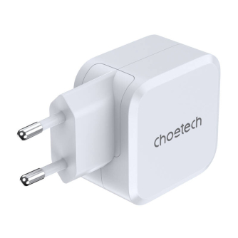 AC adapteri, strāvas vadi - Choetech USB-C PD45W power charger EU (white) PD8007 - perc šodien veikalā un ar piegādi