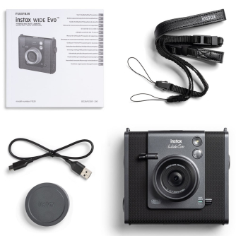 Instant Cameras - Fujifilm Instax Wide EVO Black Hybrid Camera + Mini Printer - buy today in store and with delivery