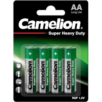 Baterijas, akumulatori un lādētāji - Camelion R6P-4BB AA/LR6 Super Heavy Duty 4 pc(s) - perc šodien veikalā un ar piegādi