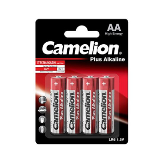 Baterijas, akumulatori un lādētāji - Camelion LR6-BP4 AA/LR6 Plus Alkaline 4 pc(s) - купить сегодня в магазине и с доставкой