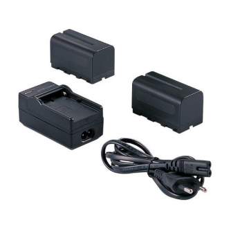 Camera Batteries - Falcon Eyes 2 x Battery NP-F750 + Battery Charger SP-CHG set for LED Lamp - quick order from manufacturer