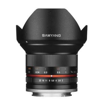 Objektīvi bezspoguļa kamerām - SAMYANG 12MM F2,0 MFT BLACK - ātri pasūtīt no ražotāja