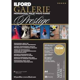 Photo paper for printing - ILFORD GALERIE METALLIC GLOSS 260G A4 25 SHEETS 2003180 - quick order from manufacturer