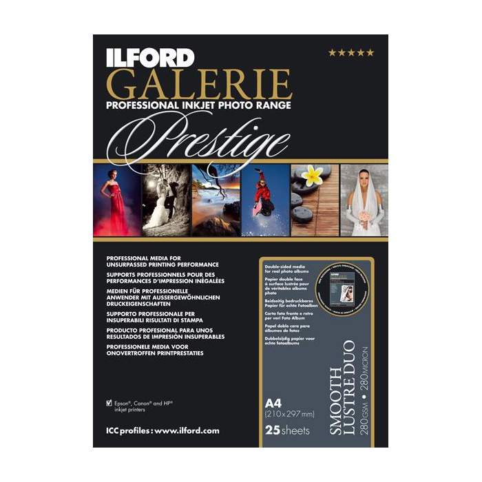 Фотобумага для принтеров - ILFORD GALERIE SEMI GLOSS DUO 250G A4 25 SHEETS 2001781 - быстрый заказ от производителя