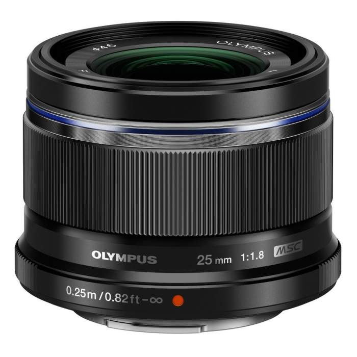 Mirrorless Lenses - Olympus M.ZUIKO DIGITAL 25mm 1:1.8 incl lens hood / ES-M2518 silver - quick order from manufacturer