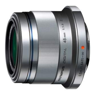 Mirrorless Lenses - Olympus M.ZUIKO DIGITAL 45mm 1:1.8 / ET-M4518 silver - quick order from manufacturer