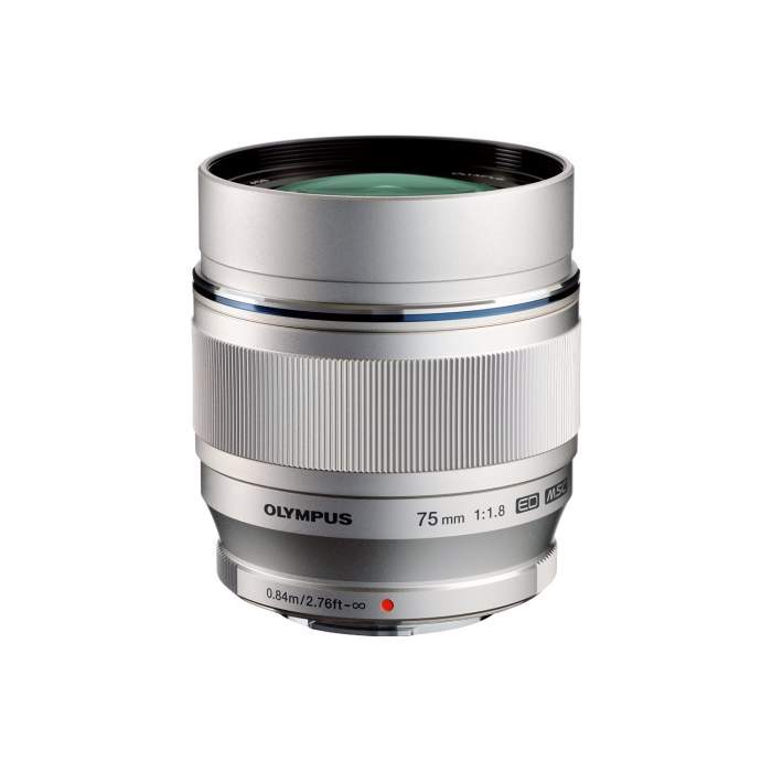 Mirrorless Lenses - Olympus M.ZUIKO DIGITAL ED 75mm 1:1:8 / ET-M7518 silver - quick order from manufacturer