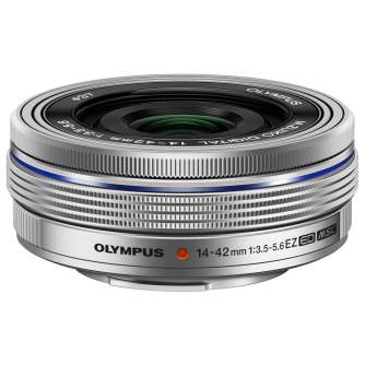 Mirrorless Lenses - Olympus M.ZUIKO DIGITAL ED 14-42mm 1:3.5-5.6 EZ (pancake zoom) / EZ-M1442EZ silver - quick order from manufacturer