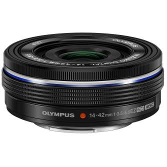 Mirrorless Lenses - Olympus M.ZUIKO DIGITAL ED 14-42mm 1:3.5-5.6 EZ (pancake zoom) / EZ-M1442EZ black - quick order from manufacturer