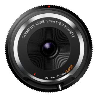 Mirrorless Lenses - Olympus Body Cap Lens 9mm 1:8.0 fisheye / BCL-0980 black - quick order from manufacturer