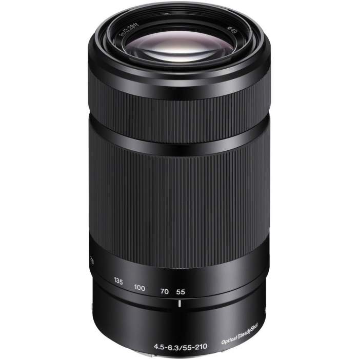 Mirrorless Lenses - Sony E 55-210mm f/4.5-6.3 OSS E-Mount Lens (Black) SEL552 - quick order from manufacturer