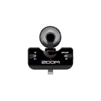 Mikrofoni viedtālruņiem - Zoom iQ5 Stereo Mikrofons telefonam iOS Iphone Lightning melns - ātri pasūtīt no ražotāja