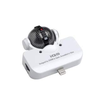 Smartphone Microphones - Zoom iQ5 Stereo Microphone for iOS Iphone Lightning white - quick order from manufacturer