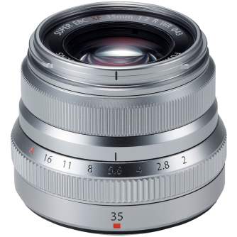 Objektīvi bezspoguļa kamerām - FUJIFILM Lens Fujinon XF35mm F2 R WR Silver - ātri pasūtīt no ražotāja