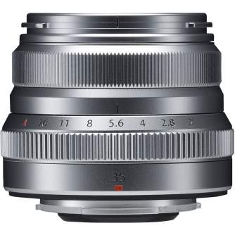 Objektīvi bezspoguļa kamerām - FUJIFILM Lens Fujinon XF35mm F2 R WR Silver - ātri pasūtīt no ražotāja