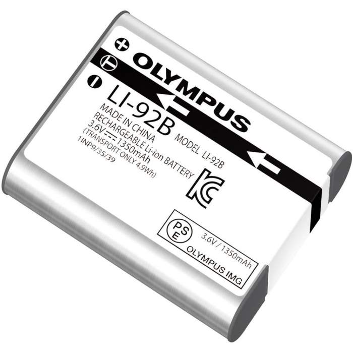 Camera Batteries - Olympus LI-92B Lithium Ion rechargeable battery (1350 mAh) for SH-50, TG-1, TG-2, XZ-2, SP-100EE - quick order from manufacturer