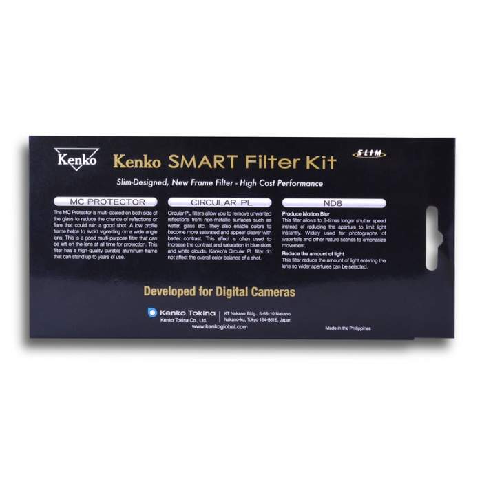 Filter Sets - KENKO SMART FILTER 3-KIT PROTECT/CPL/ND8 49MM - quick order from manufacturer