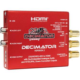 Signāla kodētāji, pārveidotāji - Decimator Design Decimator 2 SDI to Composite/HDMI Converter Converter / Decoder / Encoder - ātri pasūtīt no ražotāja