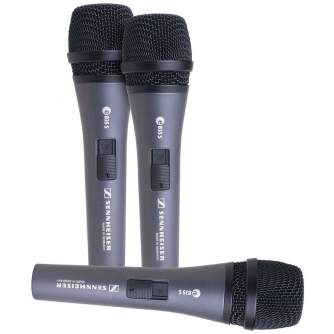 Vocal Microphones - Sennheiser e 835-S Three Pack Vocal Microphones Set - quick order from manufacturer