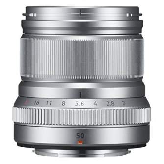 Objektīvi bezspoguļa kamerām - FUJIFILM Lens Fujinon XF50mm F2 R WR silver XF-50 mm f/2.0 R WR Lens - Silver - ātri pasūtīt no ražotāja