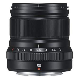 Objektīvi bezspoguļa kamerām - FUJIFILM Lens Fujinon XF50mm F2 R WR black XF-50mm f/2.0 R WR Mid-Telephoto Lens - Black - ātri pasūtīt no ražotāja