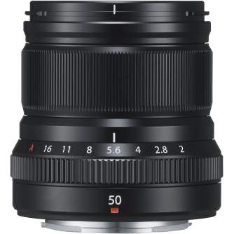 Objektīvi bezspoguļa kamerām - FUJIFILM Lens Fujinon XF50mm F2 R WR black XF-50mm f/2.0 R WR Mid-Telephoto Lens - Black - ātri pasūtīt no ražotāja