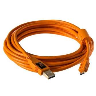 Cables - Tether Tools Tether Pro USB 2.0 Male to Micro-B 5 pin 4,6m Orange - quick order from manufacturer