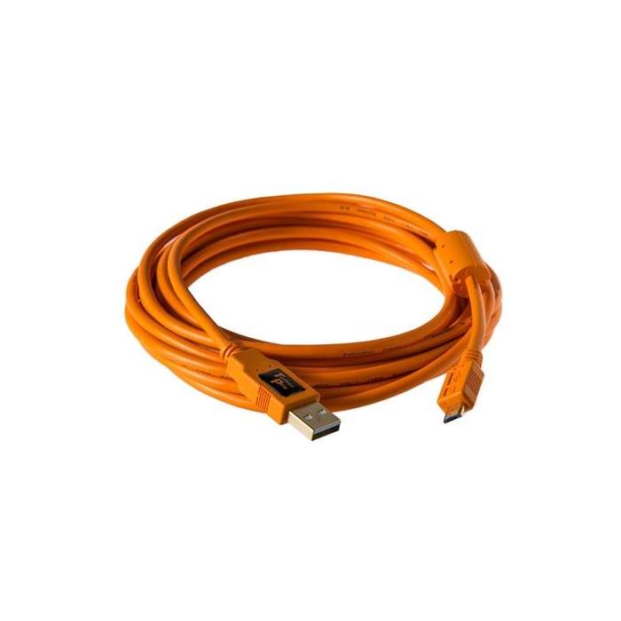 Cables - Tether Tools Tether Pro USB 2.0 Male to Micro-B 5 pin 4,6m Orange - quick order from manufacturer