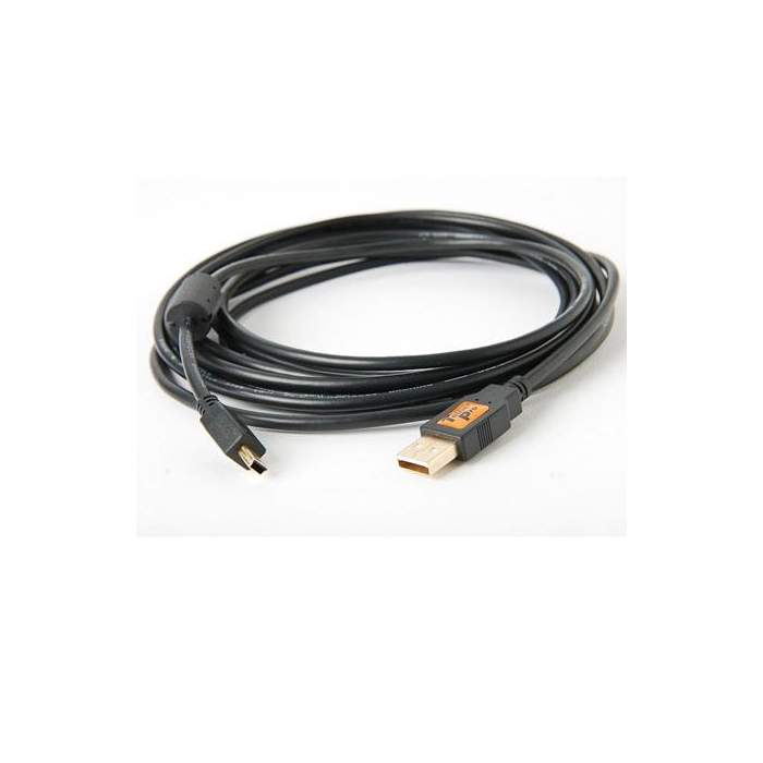 Кабели - Tether Tools Tether Pro USB 2.0 Male to Mini-B 5 pin 4,6m Blk - быстрый заказ от производителя