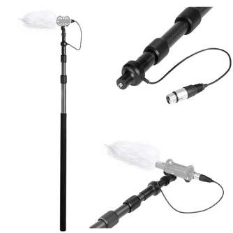 Discontinued - Boya Carbon Fiber Boompole BY-PB25 with Internal XLR Cable