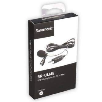 Lavalier Microphones - Saramonic USB Lavalier Clip-on Microphone ULM10 for PC en Mac - quick order from manufacturer