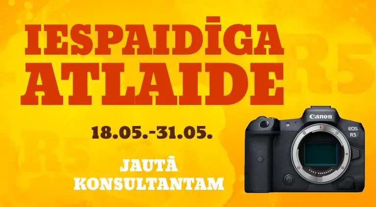 Canon R5 iespaidīga atlaide